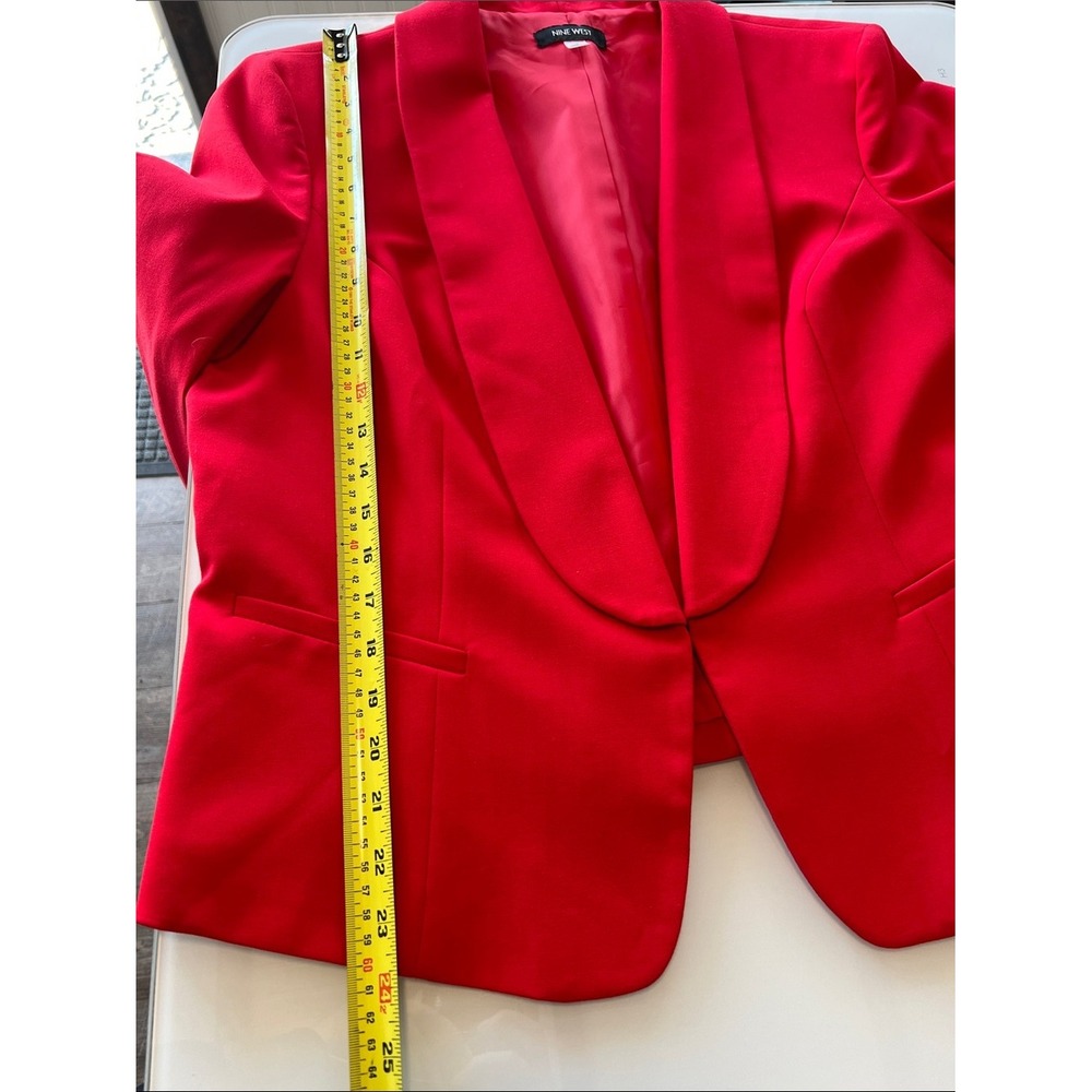 Nine West Red Black corpgore officewear Skirt Suit Set Blazer Dress Size 16 NWT - Picture 10 of 13